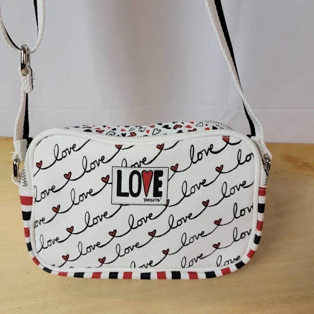 Brighton "LOVE SCROLL" Canvas Crossbody Bag - Picture 3 of 11